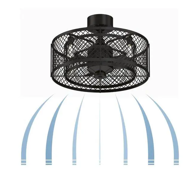 Alt view image 6 of 6 - Vintere 13 In Ceiling Fan, Aged Bronze, with LED Light | Dimmable LED light kit. Damp rated for indoor/outdoor use. Remote included. Reversible AC motor. 3 aged bronze blades