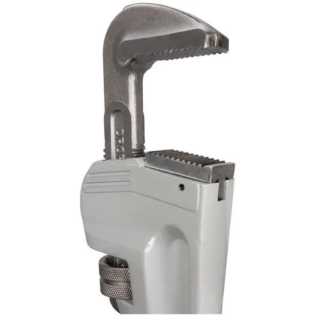 Alt view image 3 of 6 - W2148 48 in. Heavy-Duty Aluminum Pipe Wrench | Large plumbing wrench. Precision milled, drop forged steel jaws. Strong and lightweight handle