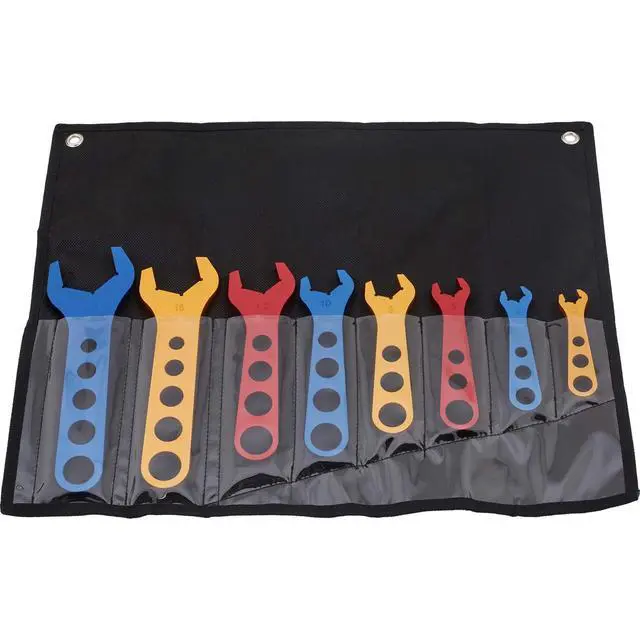 Alt view image 3 of 5 - AN Wrench Set Aluminum AN3-AN20 Fitting Kit 72 Piece Cap Plug Assortment | Includes AN3 AN4 AN6 AN8 AN10 AN12 AN16 AN20 Sizes, Lightweight Design Helps Prevent Fitting Damage, Clear Size Markings