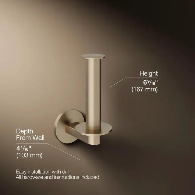 Alt view image 4 of 6 - K-78383-BV Components Vertical TP Assembly, Vibrant Brushed Bronze