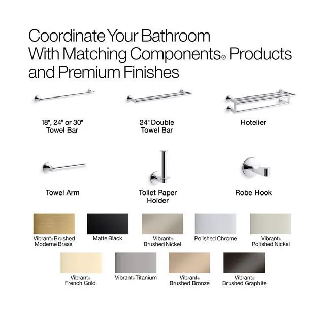Alt view image 5 of 6 - K-78383-BV Components Vertical TP Assembly, Vibrant Brushed Bronze