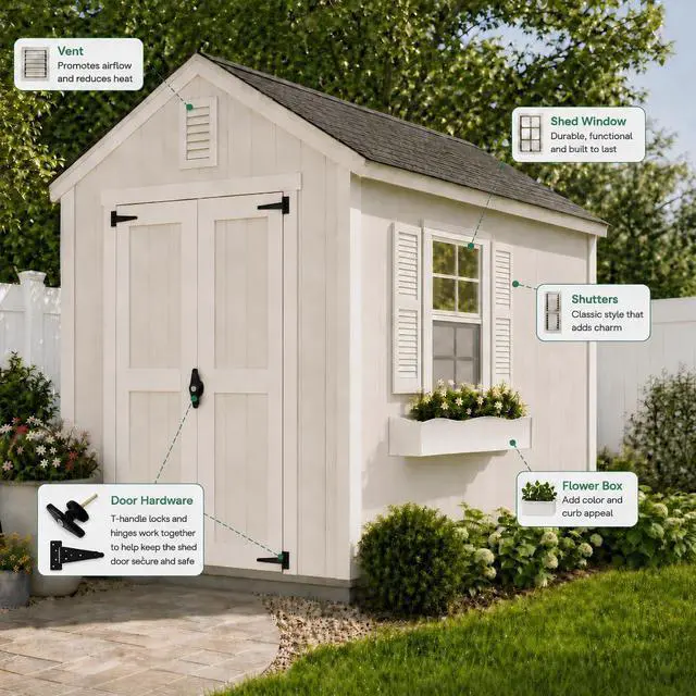 Alt view image 3 of 6 - 14x21 Shed Windows, J-Lap Sliding Windows with Tempered Glass & Screens, Black, 2-Pack