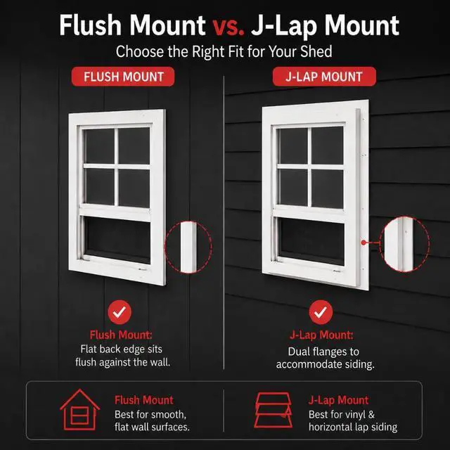 Alt view image 6 of 6 - 14x21 Shed Windows, J-Lap Sliding Windows with Tempered Glass & Screens, Black, 2-Pack