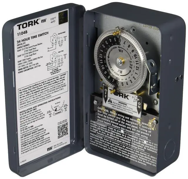 Alt view image 2 of 2 - 1104b Dpst 40a Mechanical Timer Switch 208/277v