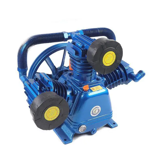 Alt view image 3 of 6 - 175PSI 10HP Replacement Air Compressor Pump, W Style 3 Cylinder Air Compressor Pump Head, Low Energy Consumption Air Compressor Pump Motor Air Tool, Cast Iron(Style 3)