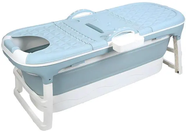 Main image of Portable Bathtub for Adults,50" Collapsible Bathtub with Lid,Reusable Freestanding Foldable Tub,Collapsible Hot Ice Soaking Bath Tub for Small Space (50inch Blue)