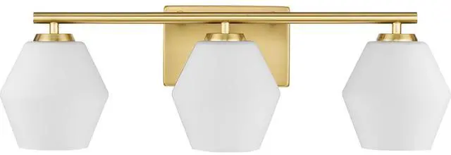 Main image of Copeland Collection Three-Light Brushed Gold Vanity Mid-Century Modern Vanity Light (P300432-191)