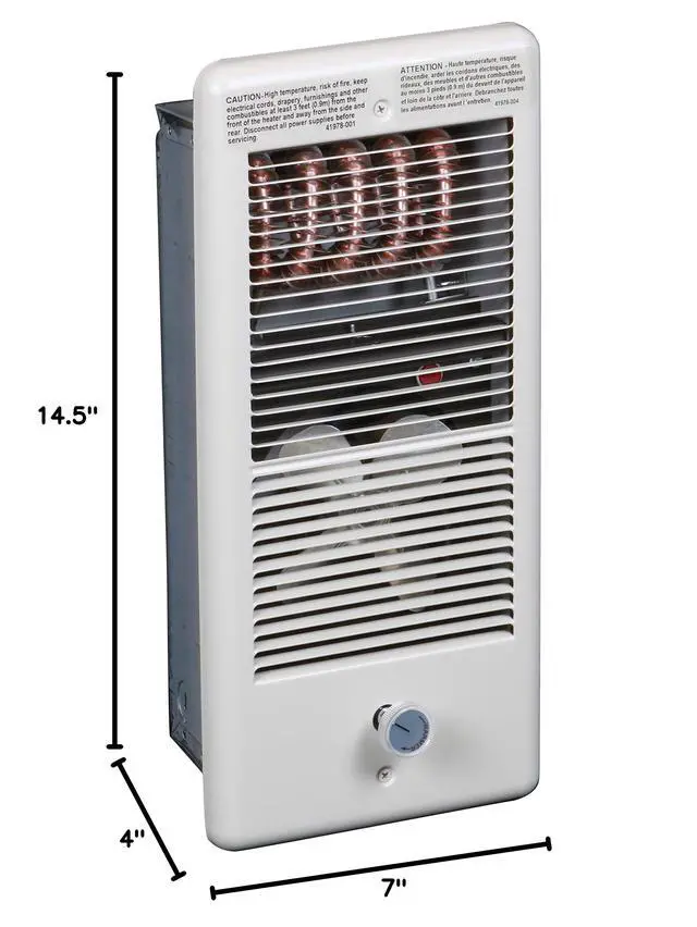 Alt view image 2 of 2 - Corp HF4315TRPW Electric Wall Heater