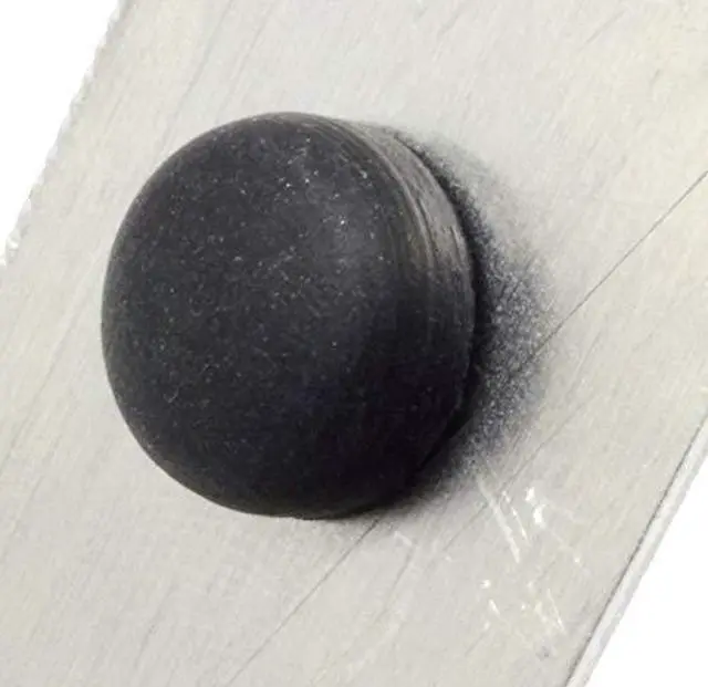 Alt view image 5 of 6 - Fits 1/4" Hole - 1/2" Diameter - 1/4" Stem Height - 7/32" Bumper Height - Rounded Push-in Rubber Bumper (500)