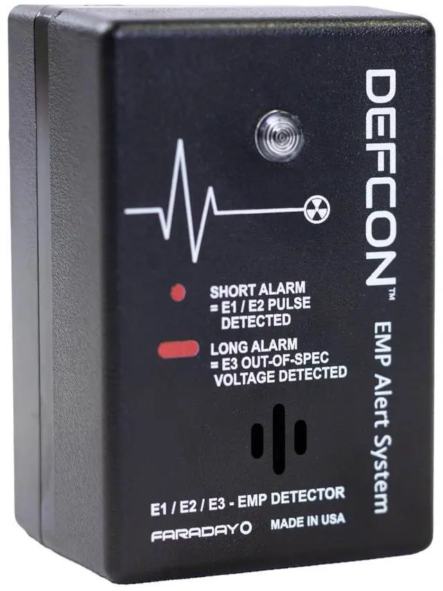 Main image of DEFCON - EMP Alert System - EMP Detector Wall Plug 120V, Detects Radiated Energy and Conducted Energy in Home, Shop, Office or RV