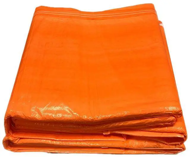 Alt view image 3 of 6 - 12' x 24' Poly Concrete Curing Blanket Cover with Foam Core | Insulated Cement Blanket, PE Coated Woven Tarp for Construction and Landscaping, UV and Tear Resistant, Orange