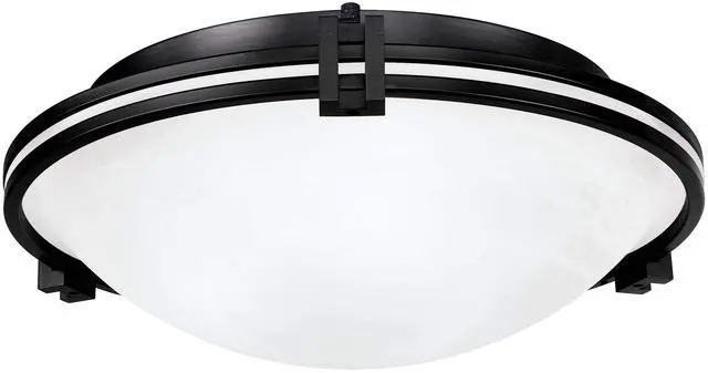Main image of Oil Rubbed Bronze 16 3/4" Wide Flush Mount Ceiling Light Fixture | Deco Modern Close To Marbleized Glass Bowl Shade for Bedroom Hallway Living Room Dining Bathroom Kitchen
