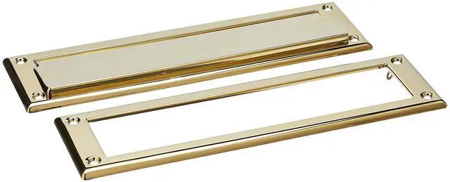 Alt view image 2 of 4 - Estate 0012.003 Letter Box Plate in Polished Brass, 13" x 3.625"