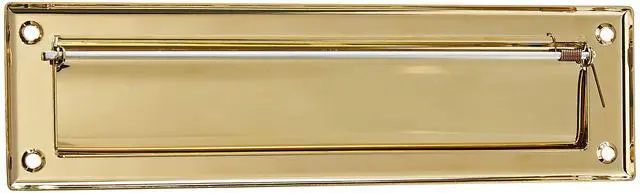 Alt view image 4 of 4 - Estate 0012.003 Letter Box Plate in Polished Brass, 13" x 3.625"
