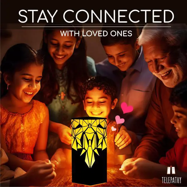 Alt view image 3 of 6 - Telepathy Lamp, Friendship Lights, Set of 6 | Long Distance Touch Lamps, Raining Diamonds Design, Apple Watch Connectivity, Simple App Based Set-up