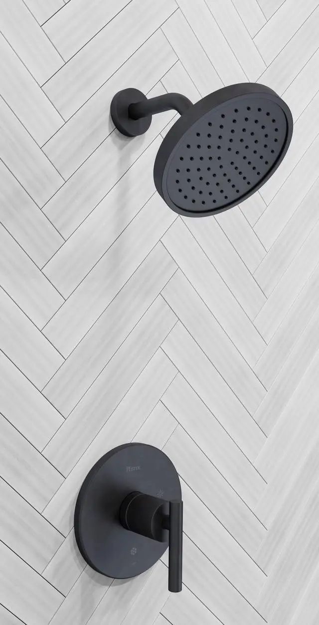 Alt view image 2 of 6 - R89-1NCB, Contempra Single Handle Pressure Balanced Valve Trim Only with Metal Lever, Matte Black | Valve sold separately, 1-hole installation, ADA/ANSI A117.1 compliant, Ceramic disc valve, Tub and s