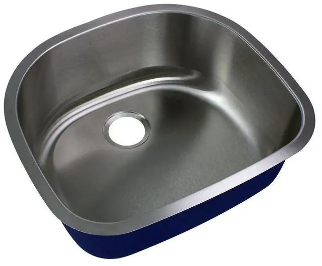 Main image of MUSB24219 Meridian 23 5/8-in x 21-in x 9-in D-Shape Single Basin Undermount Stainless Steel Kitchen Sink