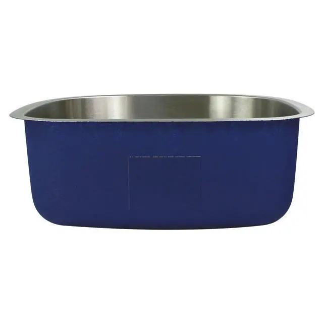 Alt view image 5 of 6 - MUSB24219 Meridian 23 5/8-in x 21-in x 9-in D-Shape Single Basin Undermount Stainless Steel Kitchen Sink
