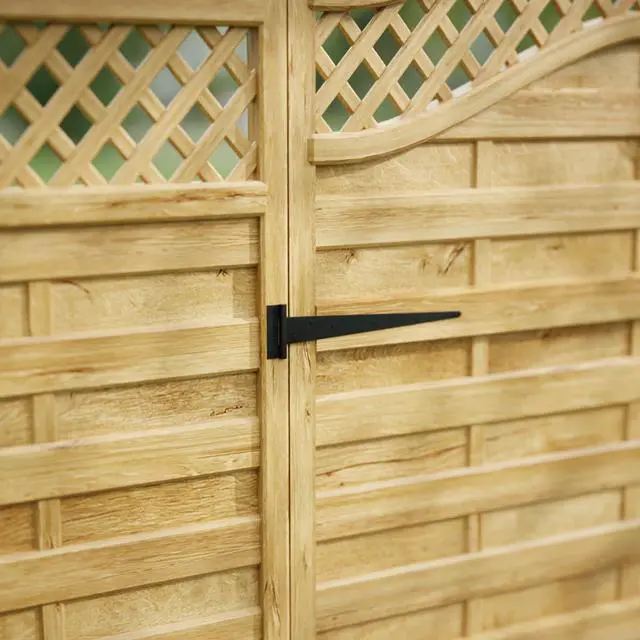 Alt view image 4 of 6 - Gate Hinges 26-1/4 in. Black Iron T Strap Heavy Duty Hinges with Mounting Hardware Pack of 12