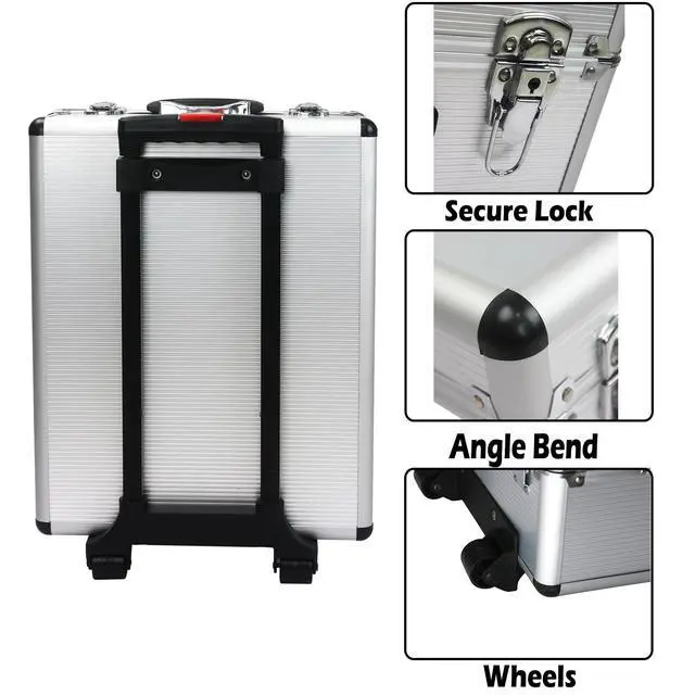 Alt view image 4 of 6 - 899pcs Rolling Tool Box Set with Lock,Rolling Trolley Case Tool Sets, 4 Layer of Tool Sets 90 Piece Tool Kits on Wheel, Wrench Socket Rolling Hand Tool Box Tool Kit for Garage,Repair Kit(White)