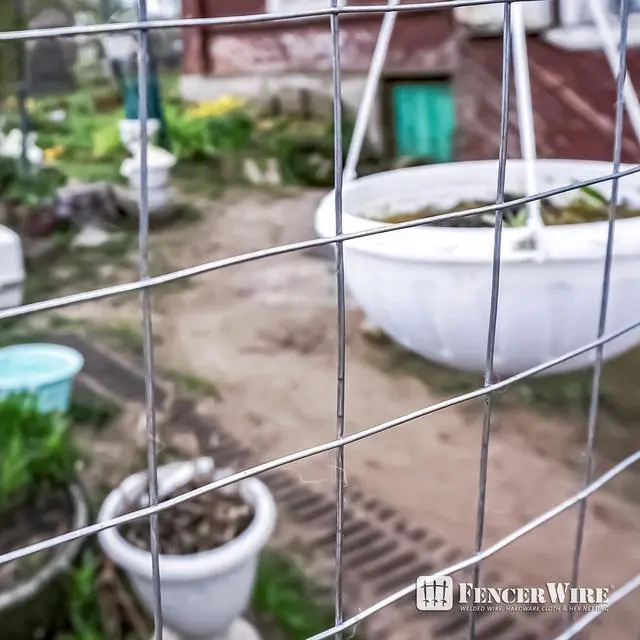 Alt view image 6 of 6 - 12.5 Gauge Galvanized Welded Fence Wire Roll, with 4 x 4 Square Mesh Opening, Wire Mesh Fencing Roll for Vegetables Garden Netting Chicken Coop Animal Enclosure (60 in. x 50ft.)