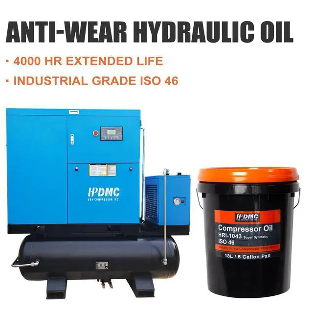 Alt view image 5 of 6 - ISO 46 Grade Synthetic Based Compressor Lubricant Standard 5 Gallon | 4000 Hour Rotary Screw Air Compressor Lubricating Oil Pail Extended Life Oils