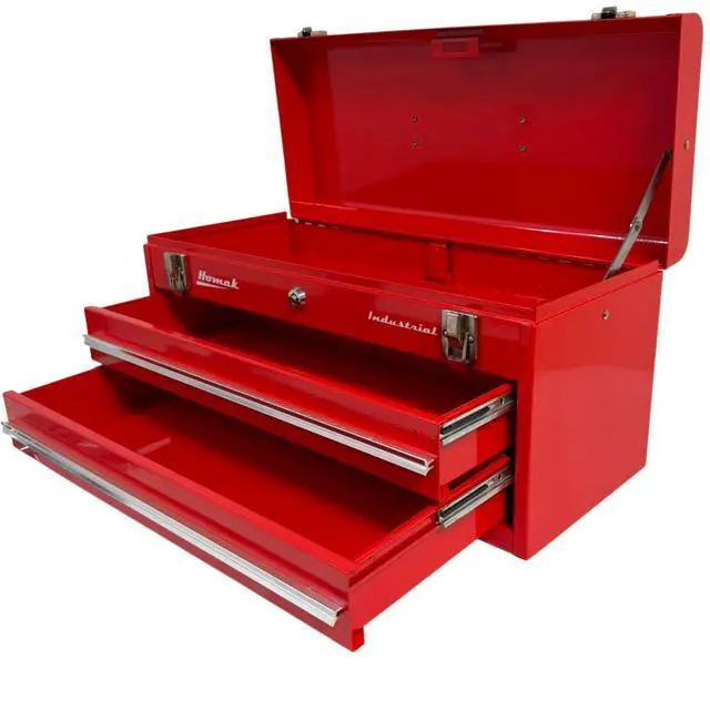 Alt view image 5 of 6 - Industrial 20-Inch 2-Drawer Friction Toolbox, Red Powder Coat, RD00202200