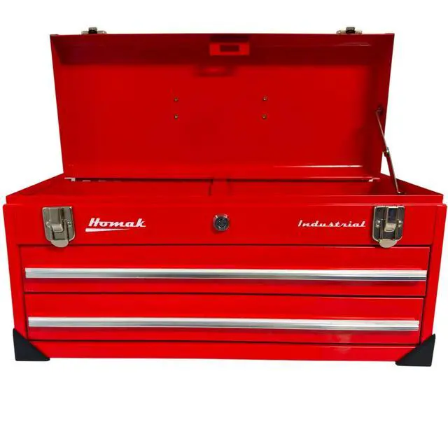 Alt view image 6 of 6 - Industrial 20-Inch 2-Drawer Friction Toolbox, Red Powder Coat, RD00202200