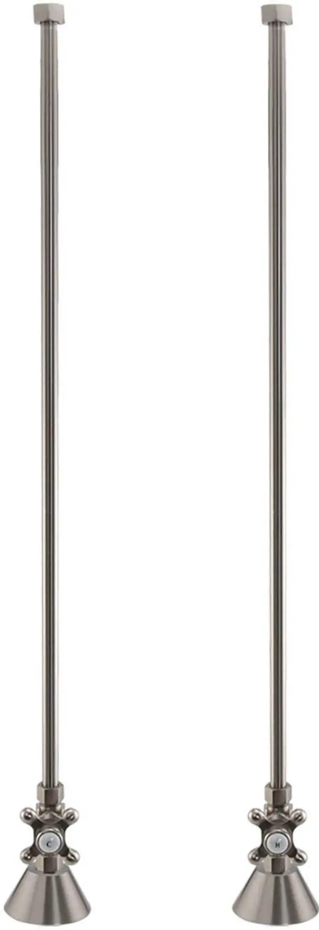 Main image of 139882 Deck Mount Tub Supply Lines with Cross Handle Stops - for Copper Pipe