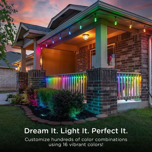 Alt view image 3 of 6 - Landscape Lighting, 50ft, 6 Lights, Remote Control | Color Changing LEDs, Waterproof, Plastic Stakes, 10ft Spacing for Flexible Install, All-in-One Garden & Path Lighting Kit