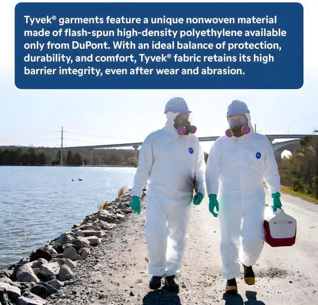 Alt view image 4 of 6 - Tyvek 400 TY454S 18-Inch High Boot Cover with Tyvek FC Skid-Resistant Sole and Elastic Top, White, X-Large (Pack of 100)
