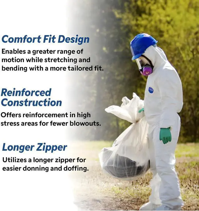 Alt view image 5 of 6 - Tyvek 400 TY454S 18-Inch High Boot Cover with Tyvek FC Skid-Resistant Sole and Elastic Top, White, X-Large (Pack of 100)