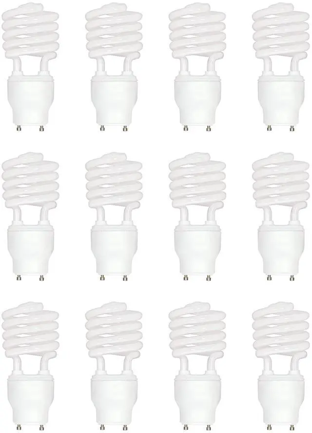 Main image of S8206-12PK T2 Mini-Spiral CFL Light Bulb, Bi-Pin/GU24 Base, 23 Watts, 2700K (12 Pack)