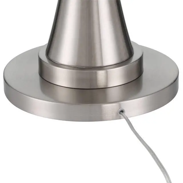 Alt view image 5 of 6 - Verdugo 70" Tall Brushed Nickel Torchiere Floor Lamp with Dimmer | Modern Art Deco Standing Large Foot Switch Silver Metal Finish Living Room Bedroom House Reading Office Home Decor