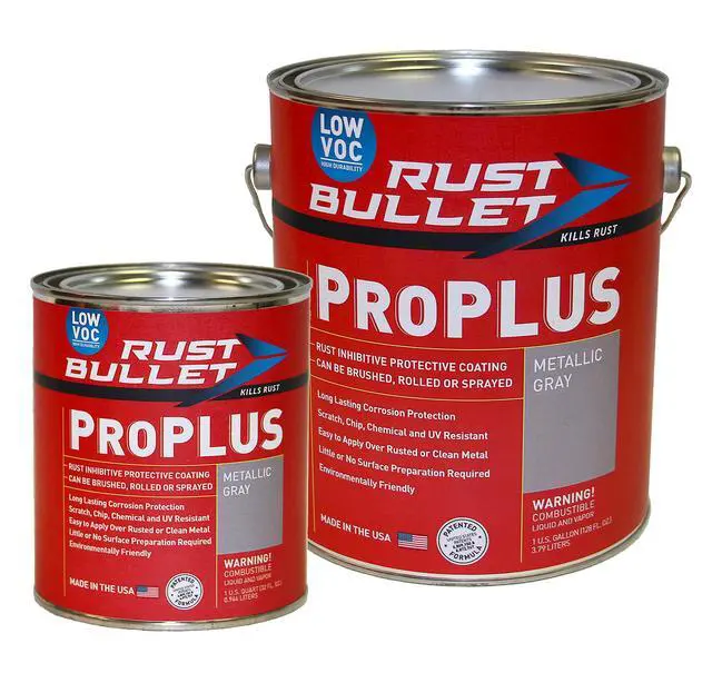 Alt view image 2 of 6 - ProPLUS - Rust Inhibitor & Protective Coating - Metallic Gray, 1Gal | 1 Gallon, Low VOC, Direct-to-Metal, No Primer Needed, UV Resistant, Durable Finish for Long-Lasting Rust Protection