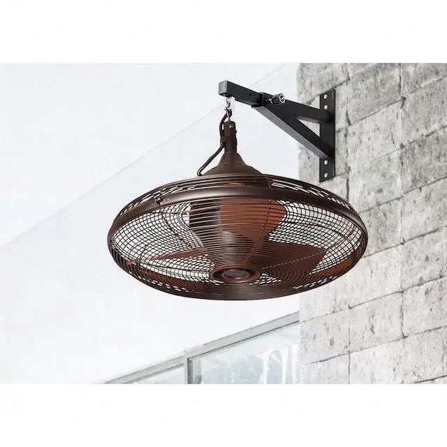 Alt view image 4 of 6 - Valdosta 20 Inch Indoor Outdoor Ceiling Fan for Porch, Gazebo, Pergola, Patio, Oil Rubbed Bronze with Cinnamon Blades