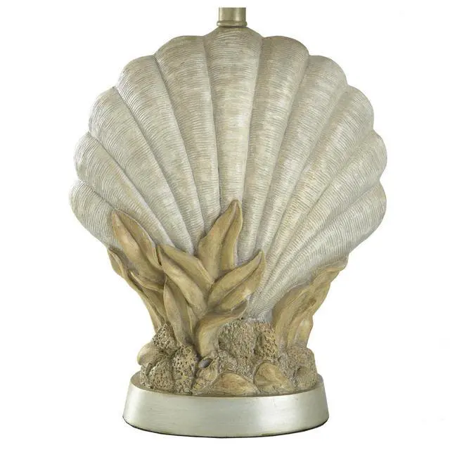 Alt view image 3 of 6 - Avoca Beach Off-White Coastal Shell Table Lamp
