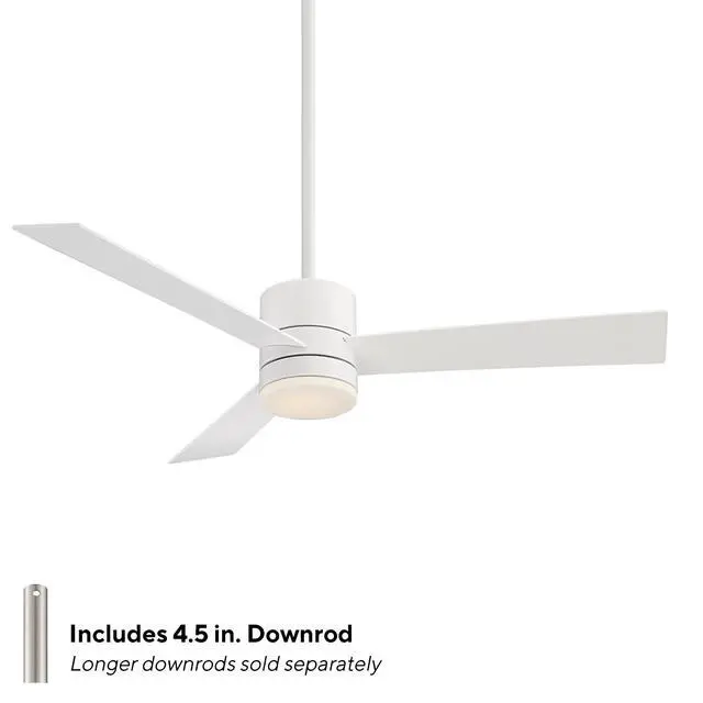 Alt view image 2 of 6 - WAC F-081L-MW San Francisco 52" Outdoor Ceiling Fan with Lights and Remote Control, Matte White