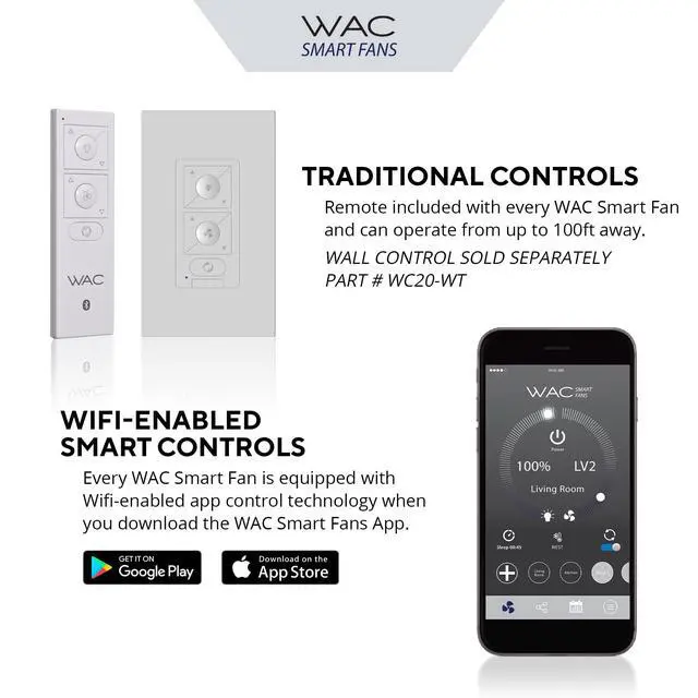 Alt view image 3 of 6 - WAC F-081L-MW San Francisco 52" Outdoor Ceiling Fan with Lights and Remote Control, Matte White