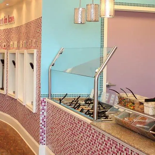 Alt view image 2 of 6 - Sneeze Guard - Buffet Food Guard & Customer Sneeze Shield Support Brackets - 2 Stainless Steel Posts