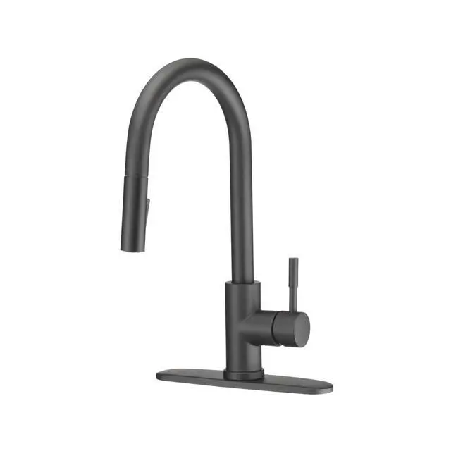 Alt view image 2 of 6 - DF-MK530SLK-MB RV Pull-Down Kitchen Faucet (Matte Black) | Single handle pull-down kitchen faucet for RV and camper galleys. Matte Black finish. Easy DIY install