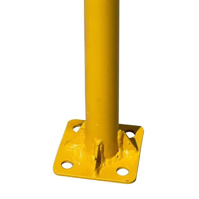 Alt view image 2 of 6 - Yellow OSHA Safety Railing (36" L x 42" H) - Industrial Guardrail - Meets OSHA Requirements - Fall Protection Handrail - Warehouse, Construction, Rooftop (1, Yellow)