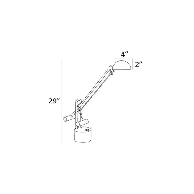 Alt view image 5 of 5 - LS-306BLK Halotech 29-Inch 8W LED Desk Lamp,Metal, Black