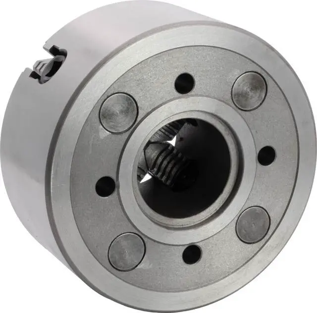 Alt view image 2 of 2 - CME 6" 4-Jaw Independent Lathe Chuck, Plain (Flat) Back, Reversible Jaws
