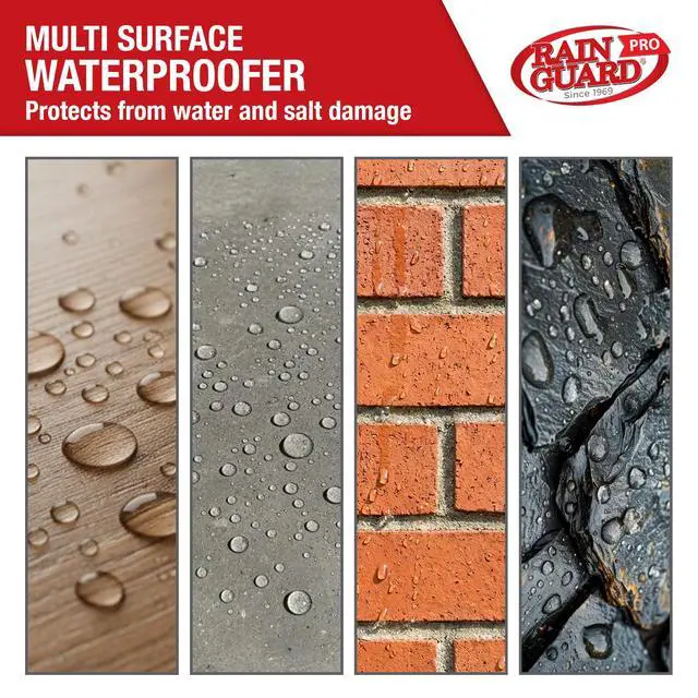 Alt view image 3 of 6 - Rain Guard Water Sealers CR-2405 Micro-Seal Concentrate HIGH Solids Sealer Covering Up to 1500 Sq. Ft. All Masonry Surfaces. 1 Quart Clear Penetrating Silane and Siloxane Professional Grade