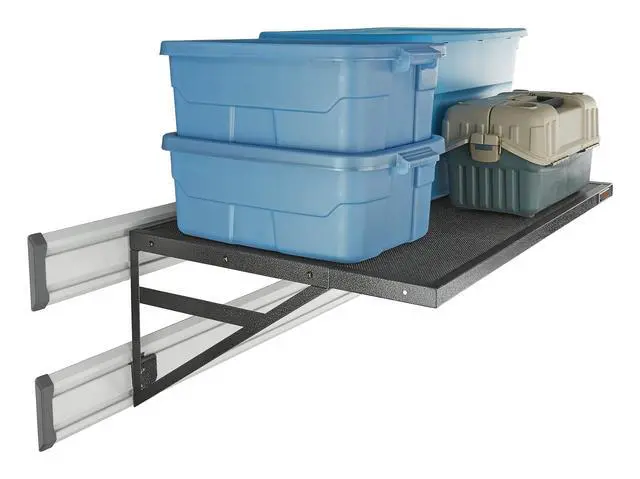 Alt view image 5 of 5 - Overhead Max GearLoft Storage Shelf 45" W x 16" H x 30" D - Hammered Granite (GAGL30WSJG)