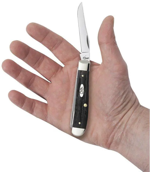 Alt view image 6 of 6 - XX WR Pocket Knife Jigged Buffalo Horn Mini Trapper Item #65016 - (Bh207 SS) - Length Closed: 3 1/2 Inches