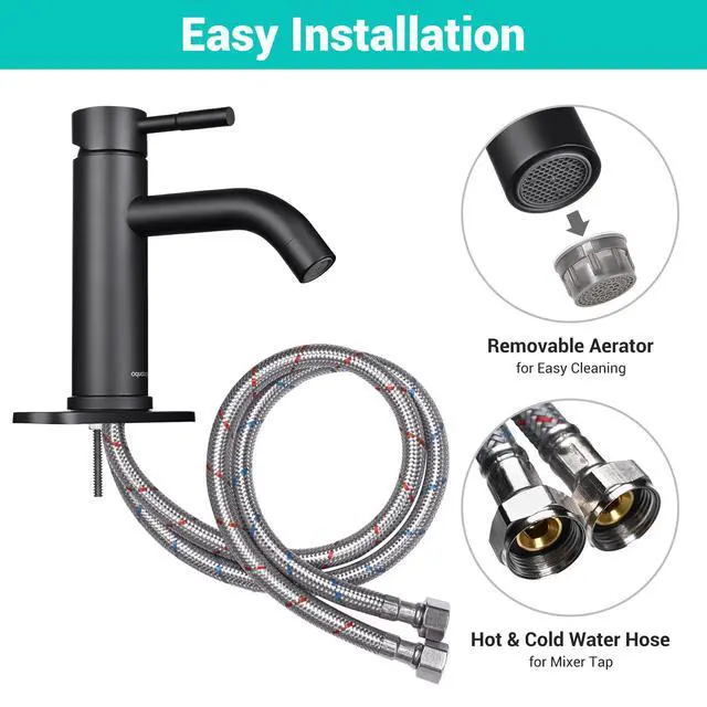 Alt view image 4 of 6 - Porcelain Bathroom Vessel Sink 18"x12" with Matte Balck Single | Handle Faucet Pop-up Drain Set Rectangle Above Counter Vanity Basin Arts & Crafts