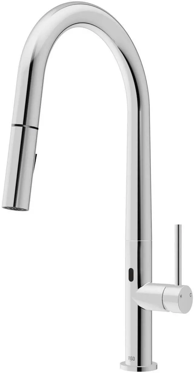 Main image of Greenwich 18'' H Single-Handle Pull-Down Sprayer Kitchen Faucet with Touchless Sensor in Chrome-VG02029CHS