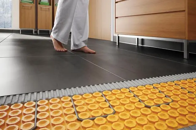 Alt view image 2 of 3 - Ditra-Heat-E-HK Electric Floor Heating Cable Kit with Temperature Sensors - Ideal for Interior Tile Floors - Minimal EMF, Twisted Pair Cables, 240V, 35.3 Feet - DHEHK24011 | Ideal for Interior Tile Fl